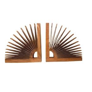 Wood Bookends by artist Seth Rolland of Port Townsend WA named Abanico Excellent